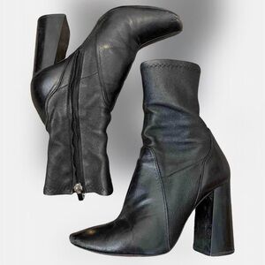Zara Black Heeled Boots